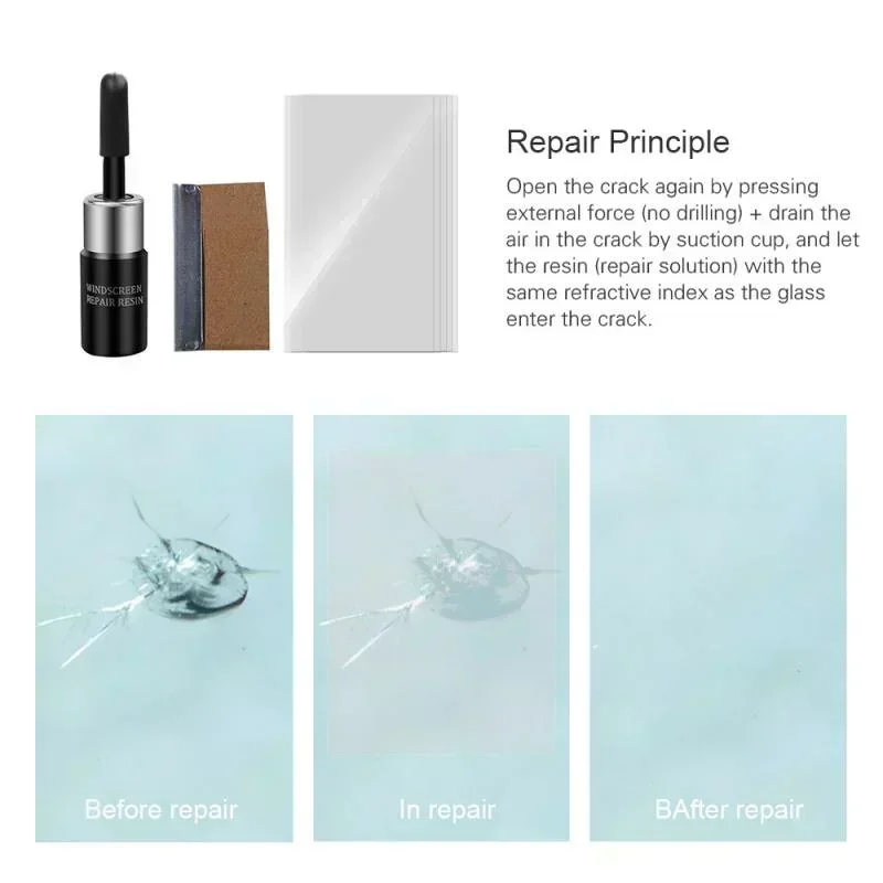 Car Windshield Cracked Repair  - Glass Cleaner Streak incelemesi ve fiyatı