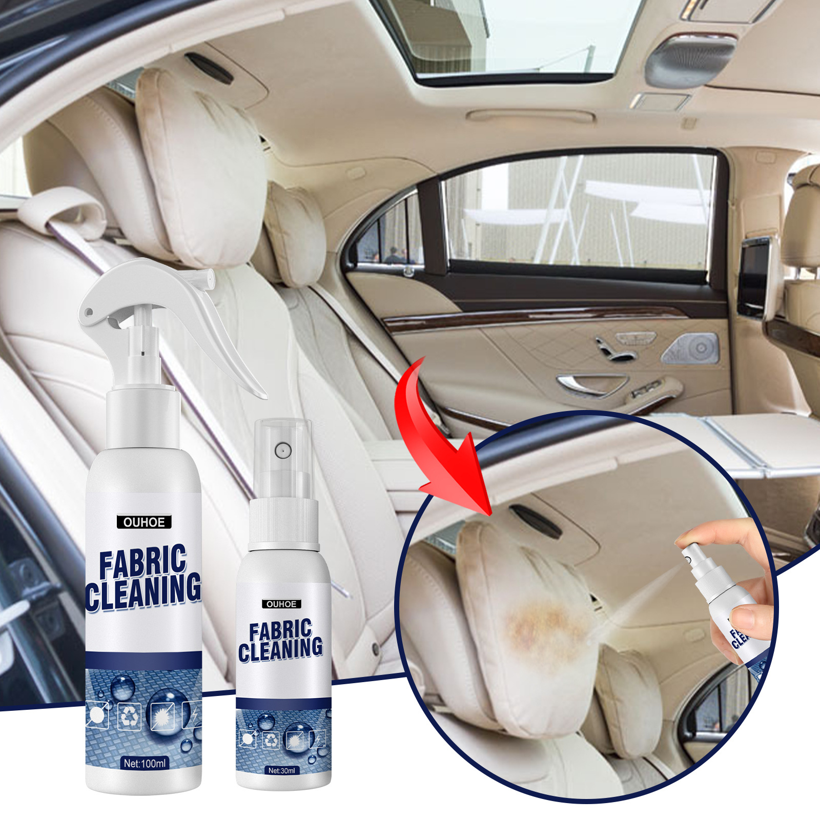 Fabric Cleaning Spray Car Clea - Seat Cleaner Fabric incelemesi ve fiyatı
