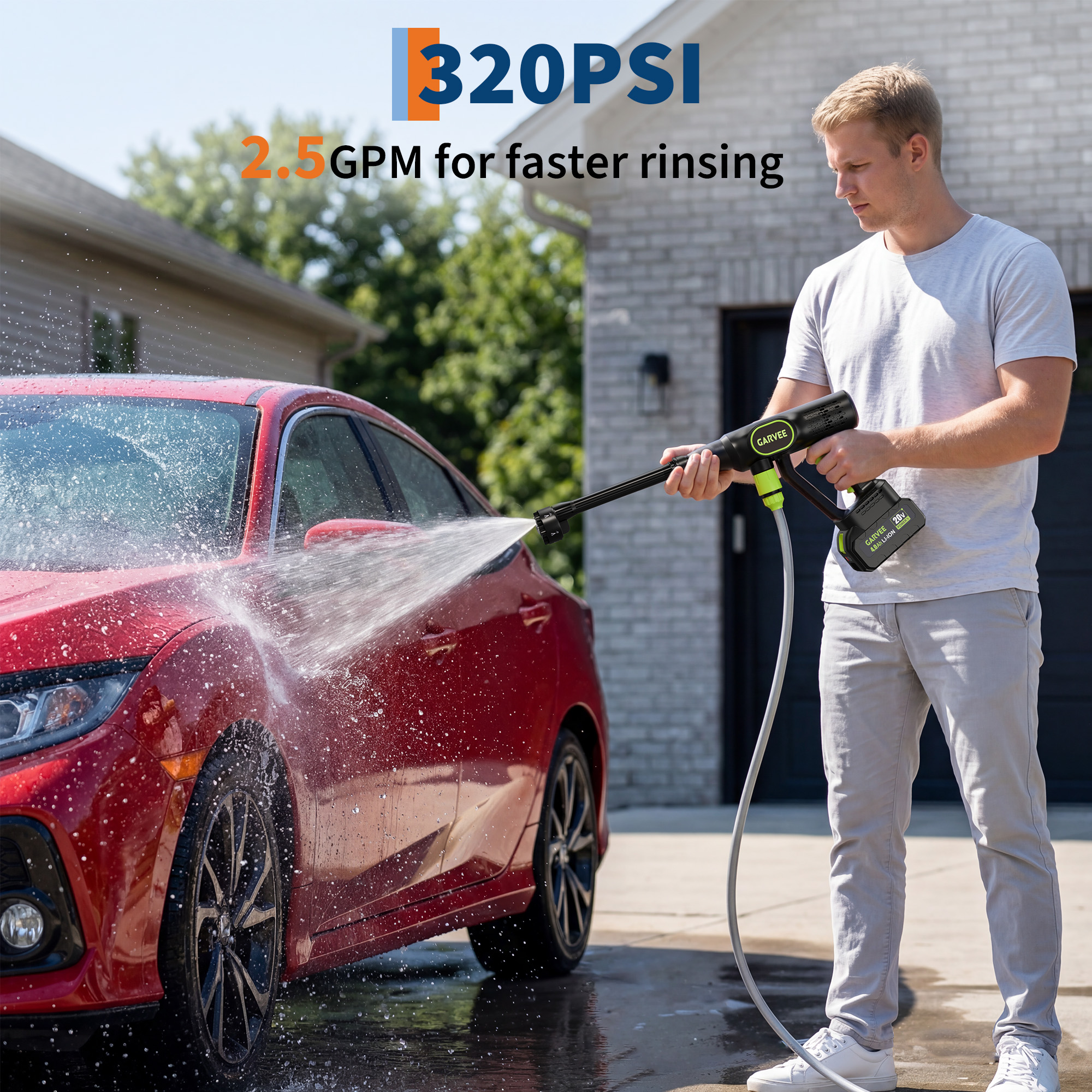 Cordless Pressure Washer, 320  - Foam Cannon Car Wash incelemesi ve fiyatı