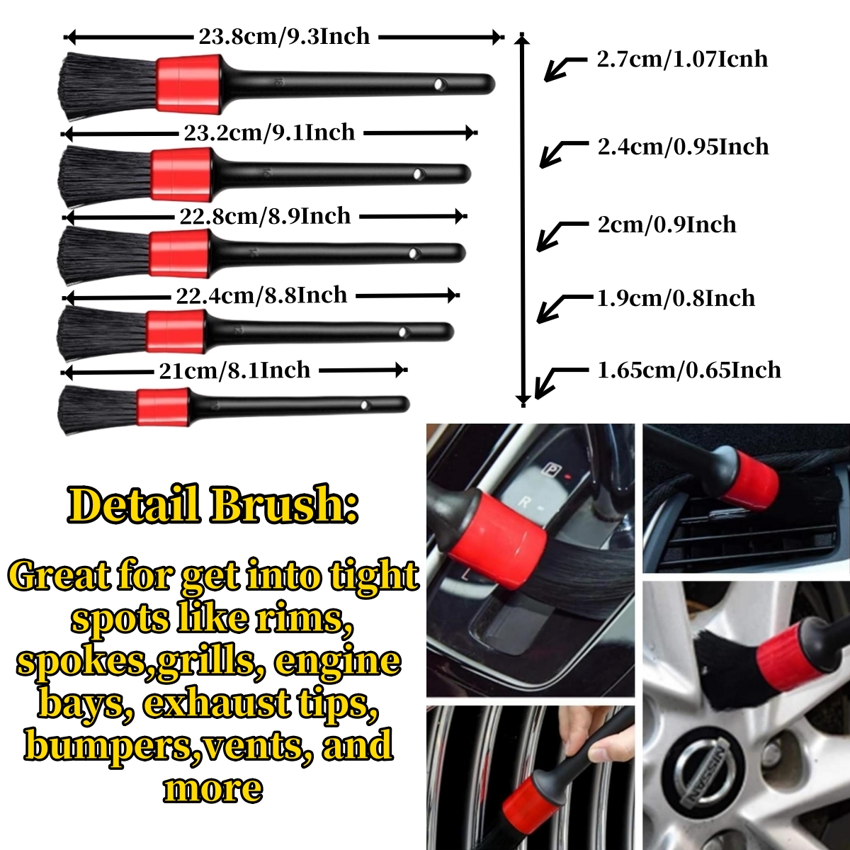 Auto Tire Wheel Detailing Brus - Interior Detailing Kit incelemesi ve fiyatı