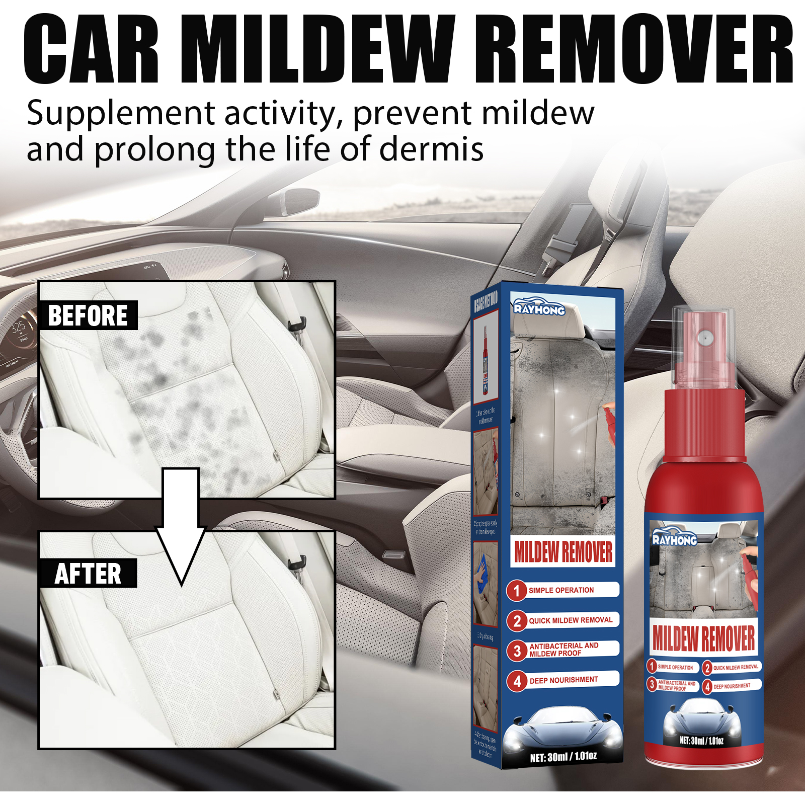 Car Mildew Remover Spray Multi - Seat Cleaner Fabric incelemesi ve fiyatı