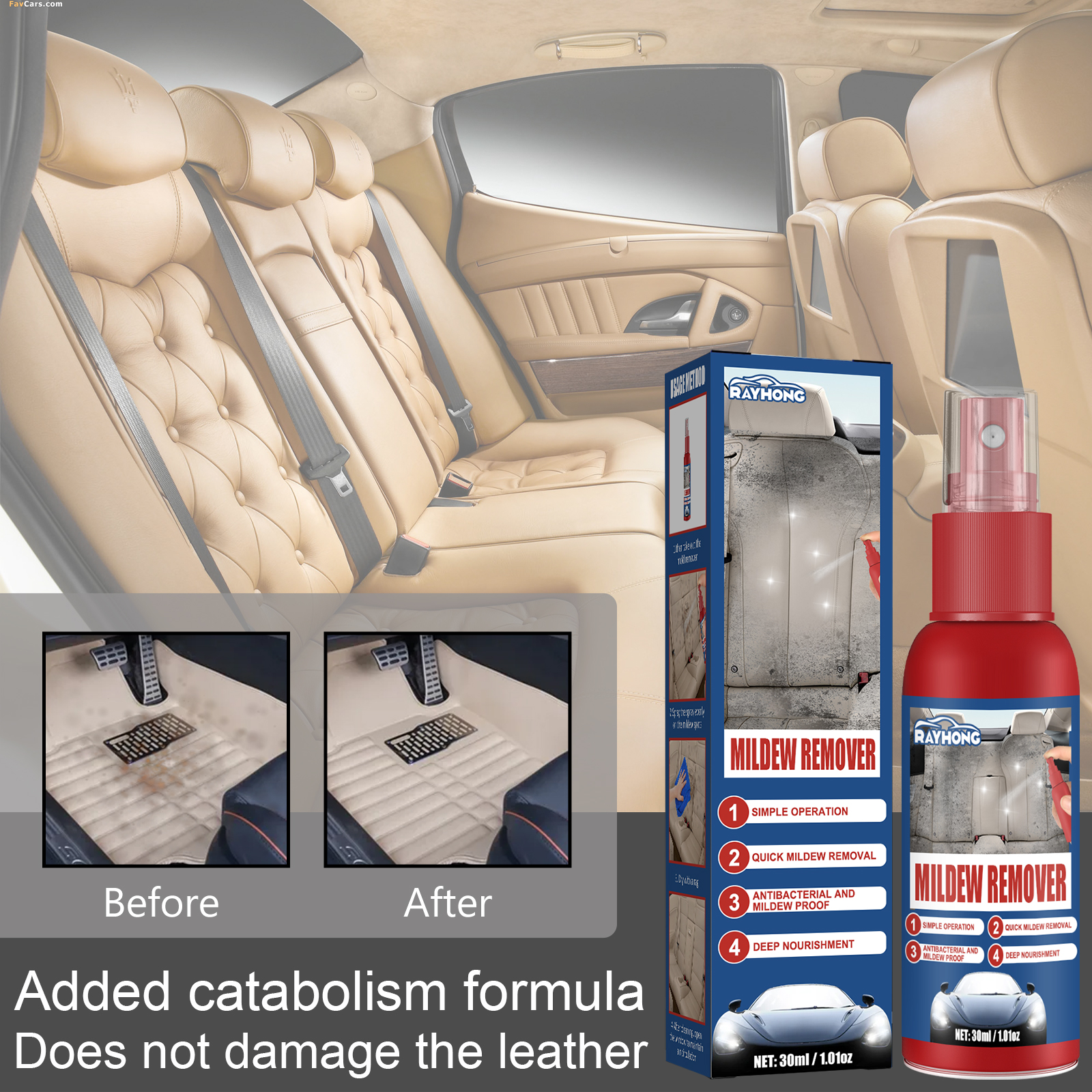 Car Mildew Remover Spray Multi - Seat Cleaner Fabric incelemesi ve fiyatı